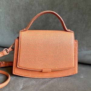 Zara orange crossbody handbag